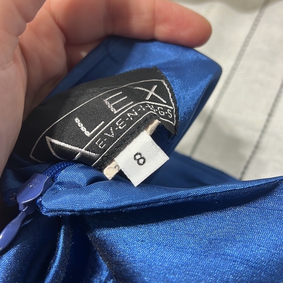 Metallic Blue Evening cocktail dress - Picture 6 of 7